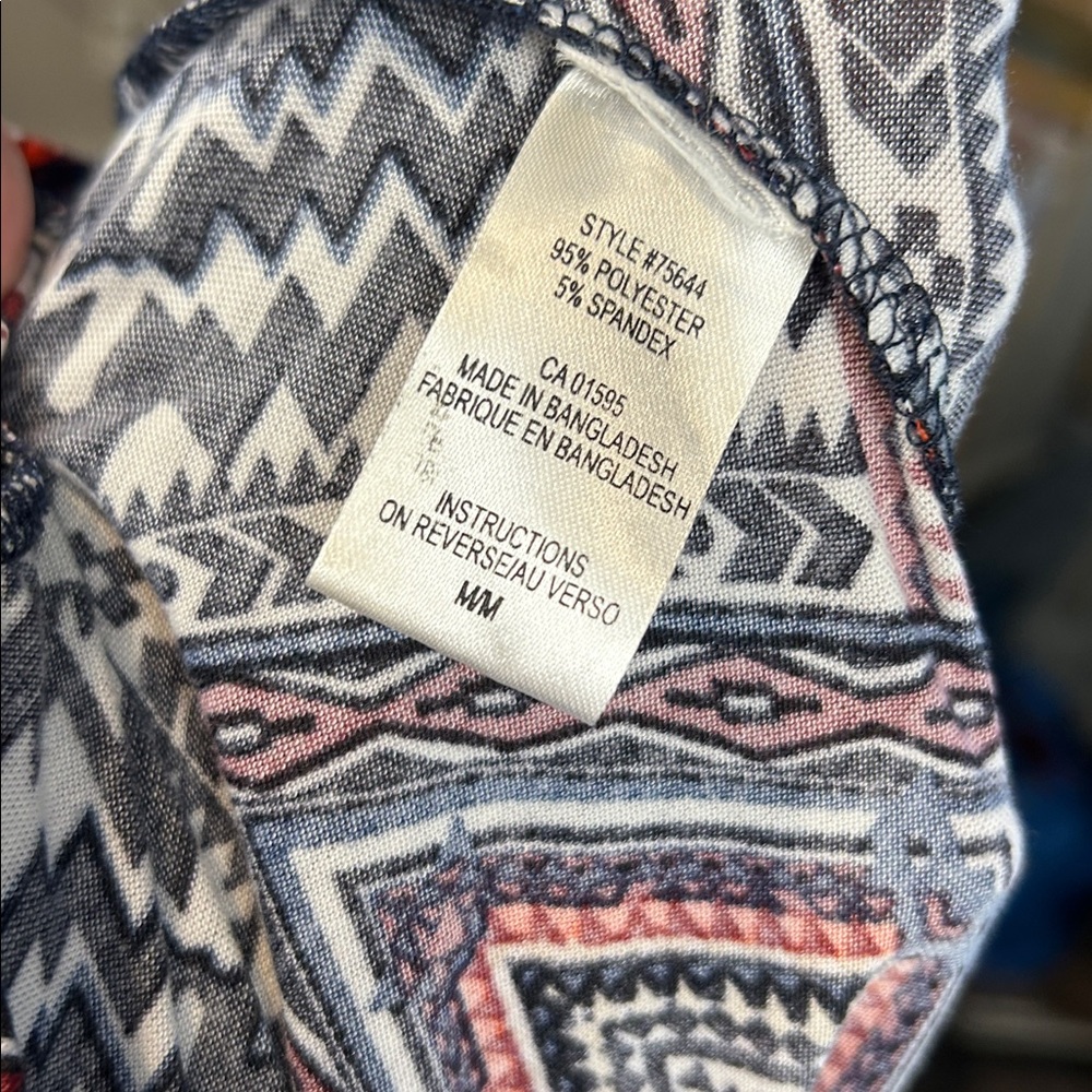 Vintage Boho Printed Wide-Leg‎ Palazzo Pants women’s size medium black burgundy - Picture 7 of 10